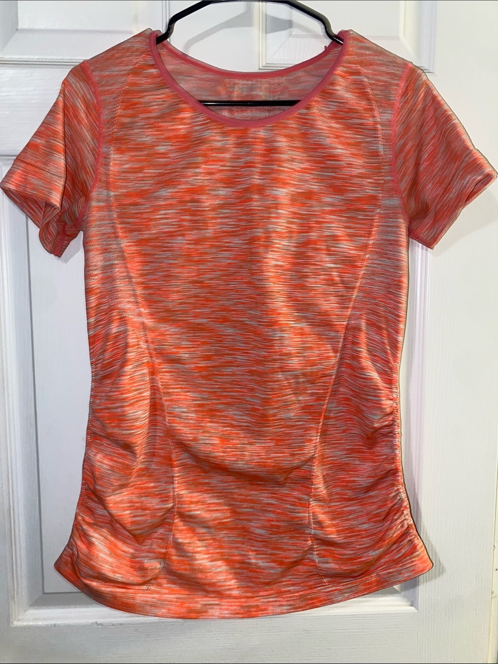 Women's Space-Dye Short Sleeve Active Top - Orange